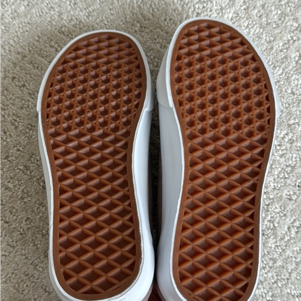 Vans Metallic Bronze and White Women's Sneakers - Picture 6 of 7